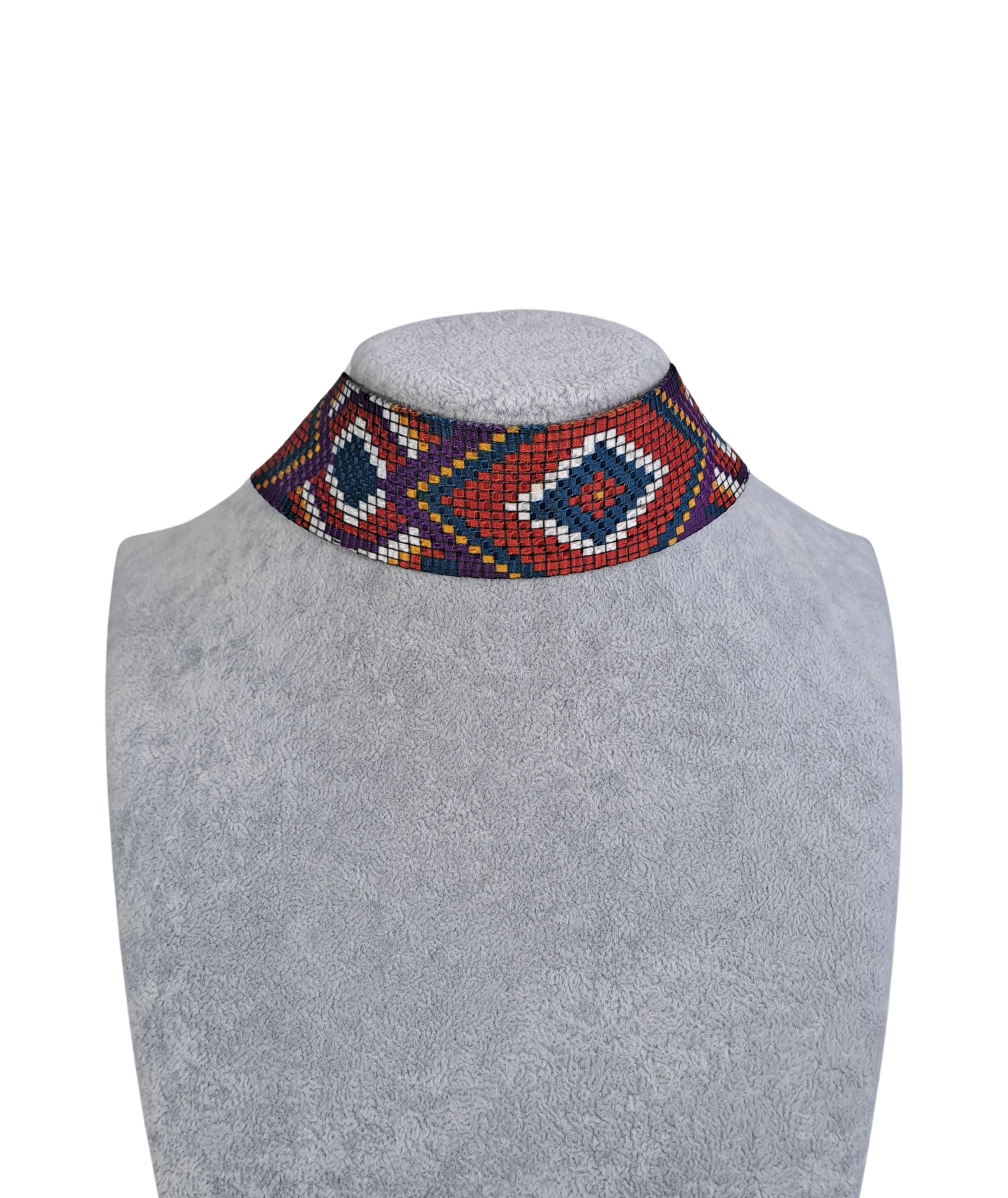 Multicolor Checkered Choker