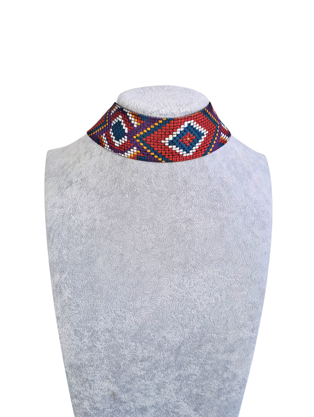 Multicolor Checkered Choker
