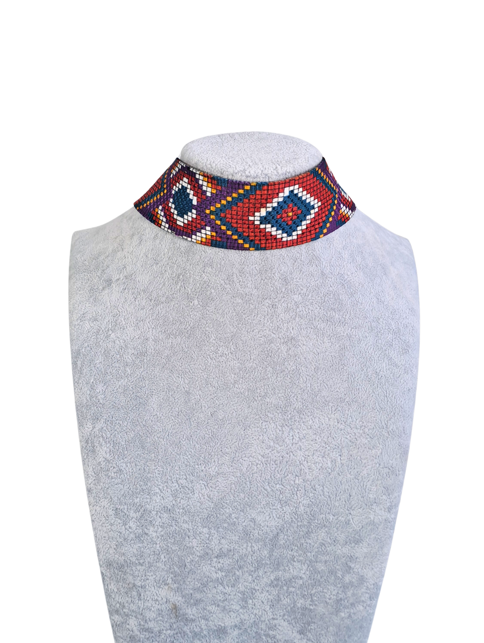 Multicolor Checkered Choker