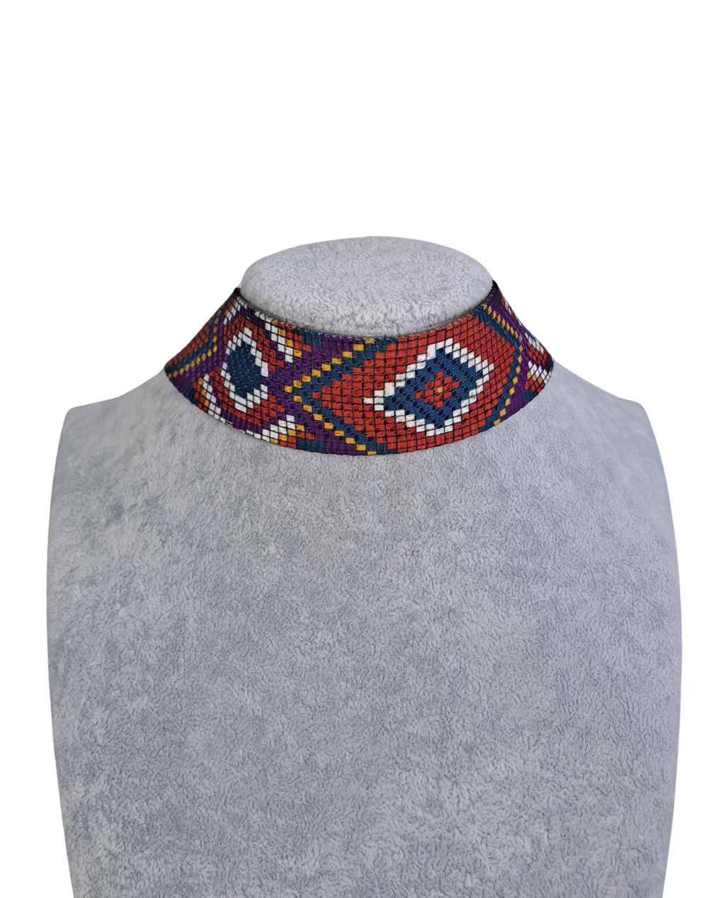 Multicolor Checkered Choker