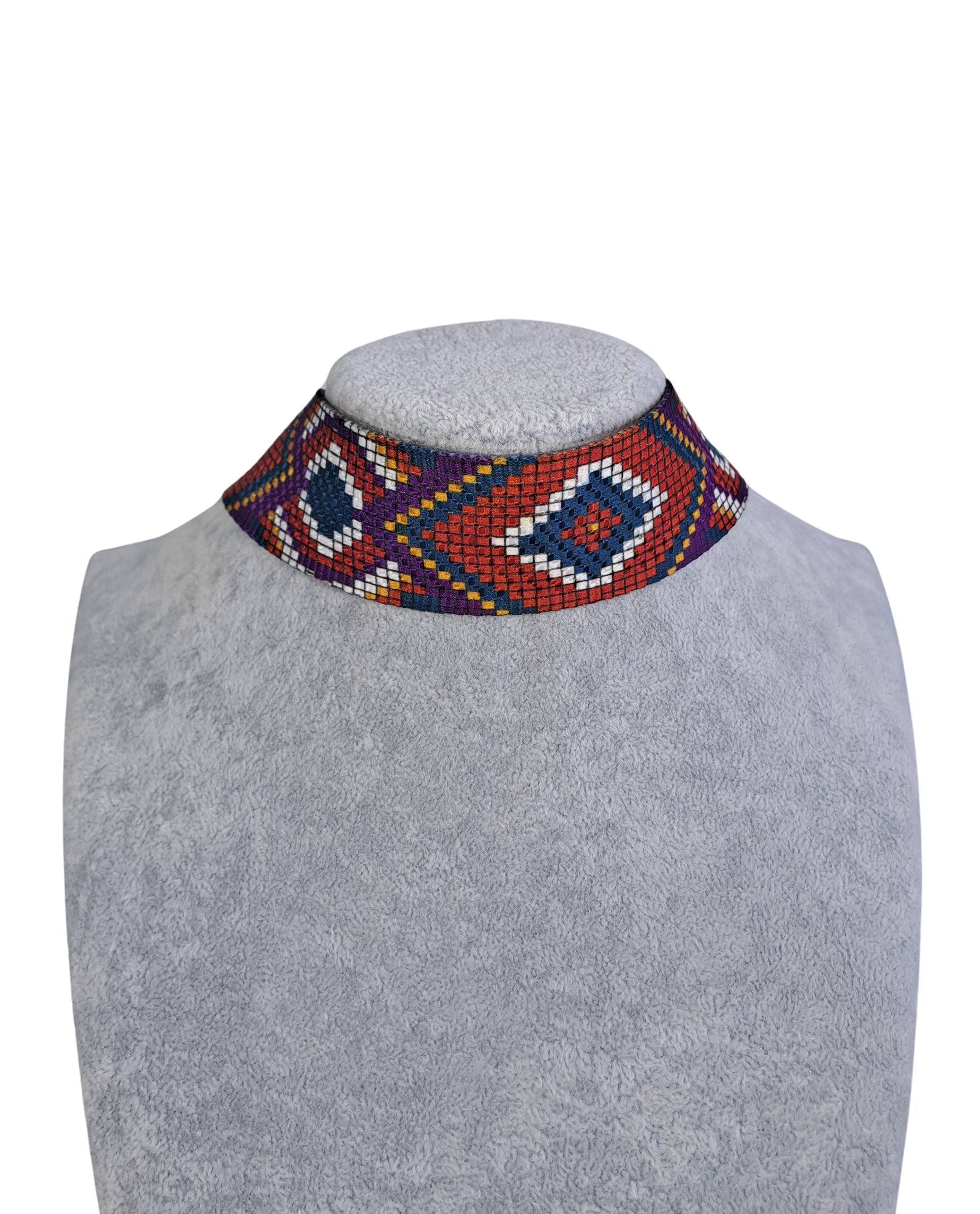 Multicolor Checkered Choker