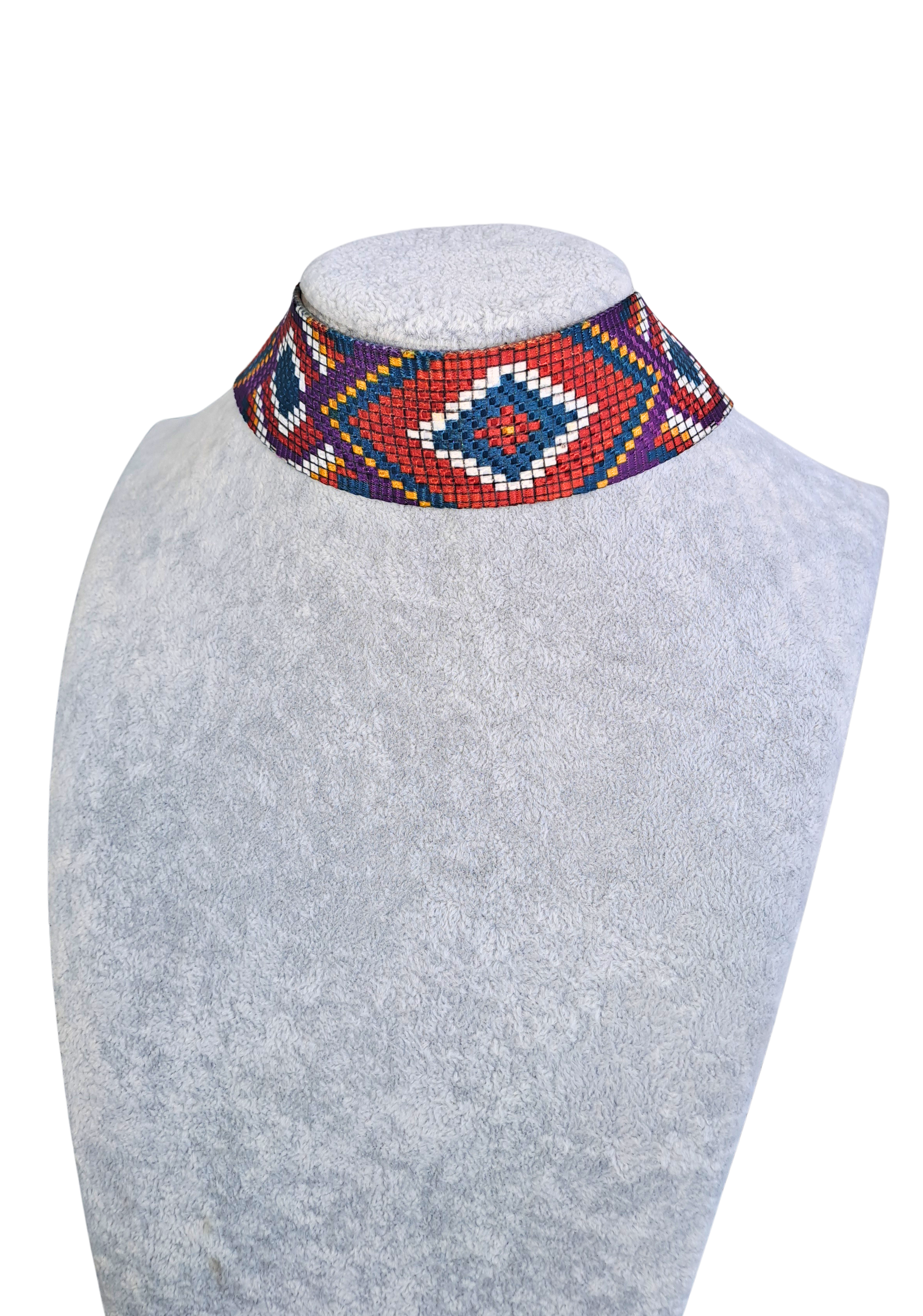 Multicolor Checkered Choker