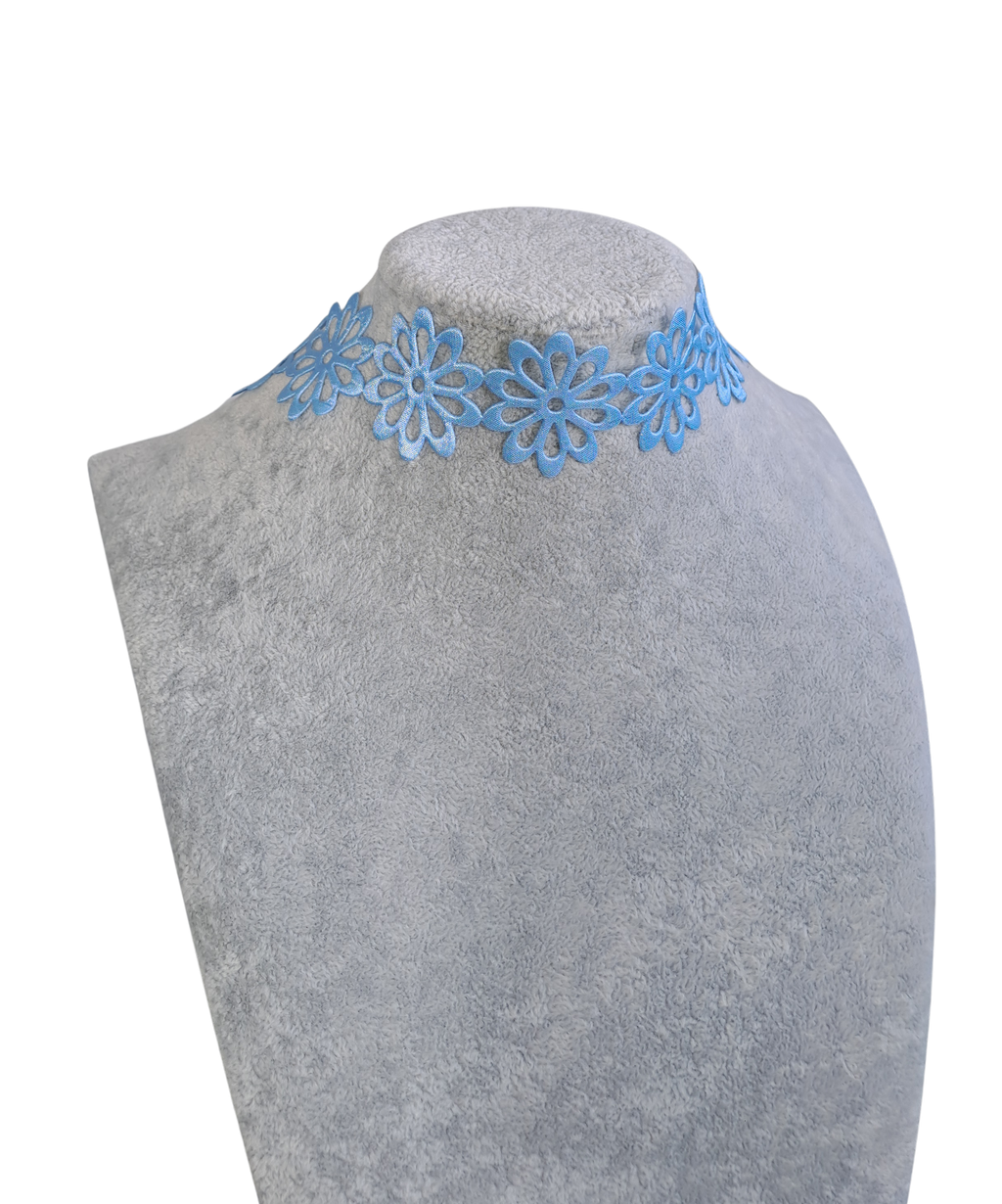 Blue Flower Choker