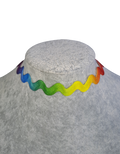 Rainbow colored Zigzag Choker