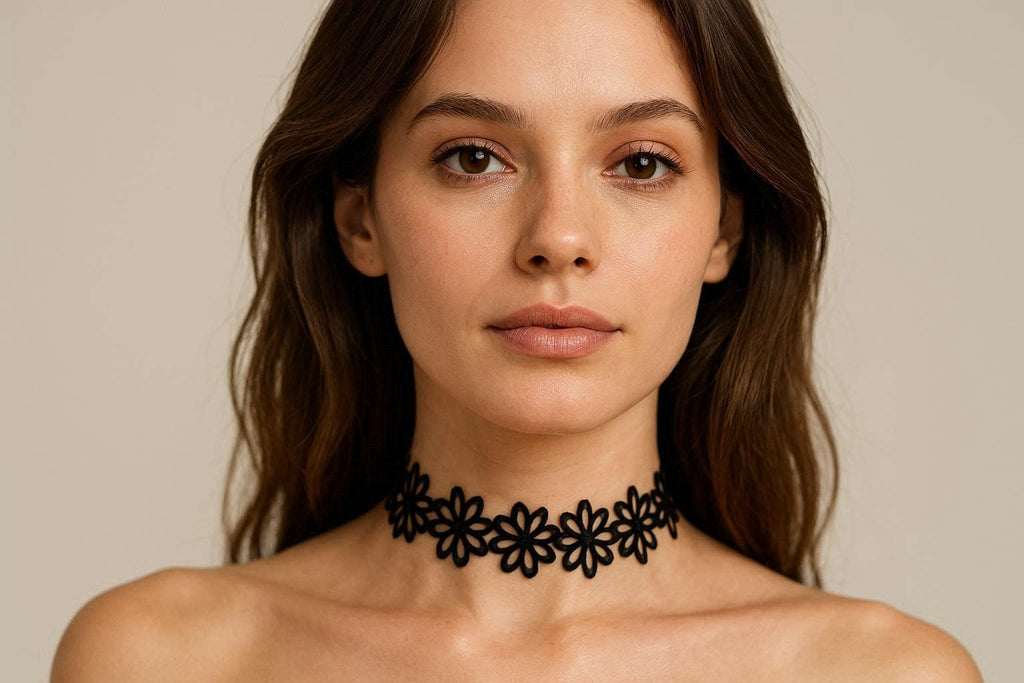 Black flower Choker