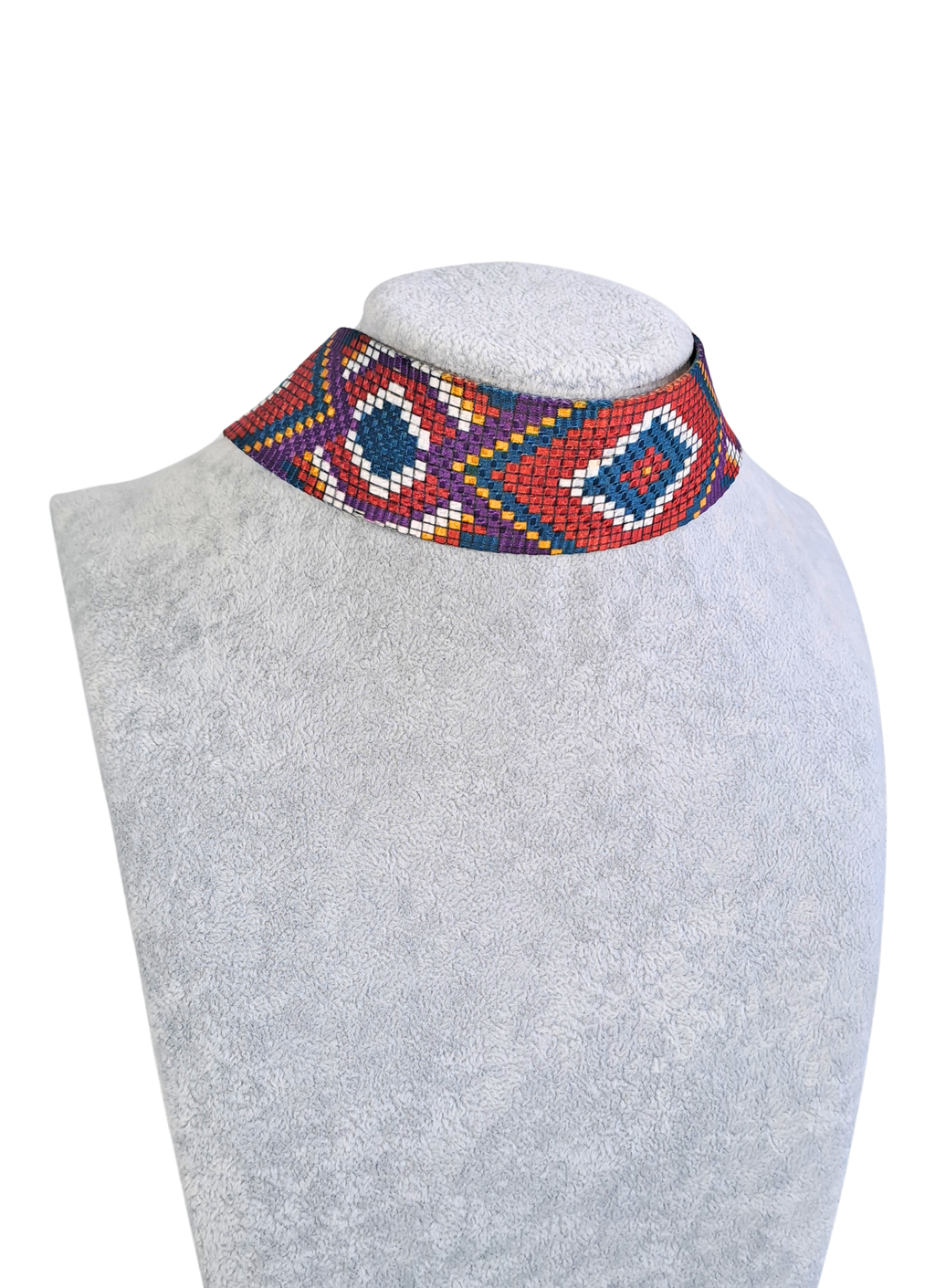 Multicolor Checkered Choker