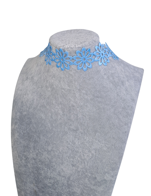 Blue Flower Choker