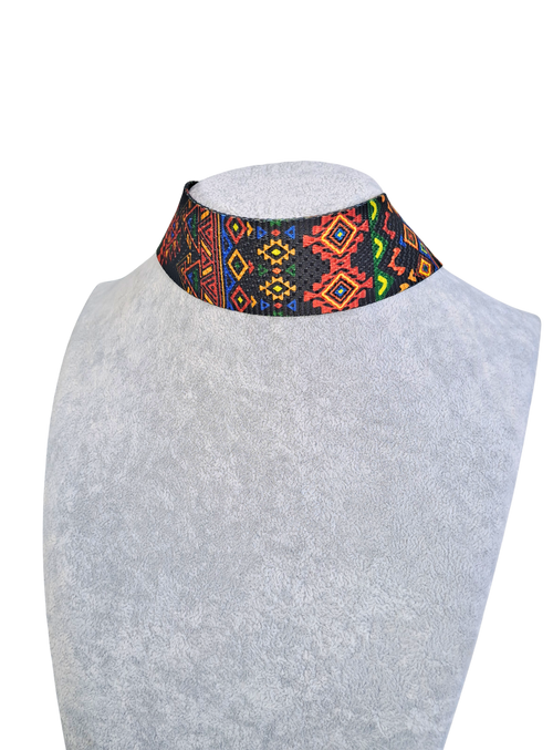 African Tribal Multicolor Choker